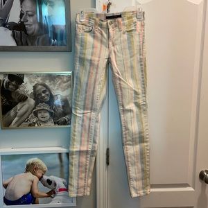 J Brand Skinny Leg Candy Stripe Pants size 25